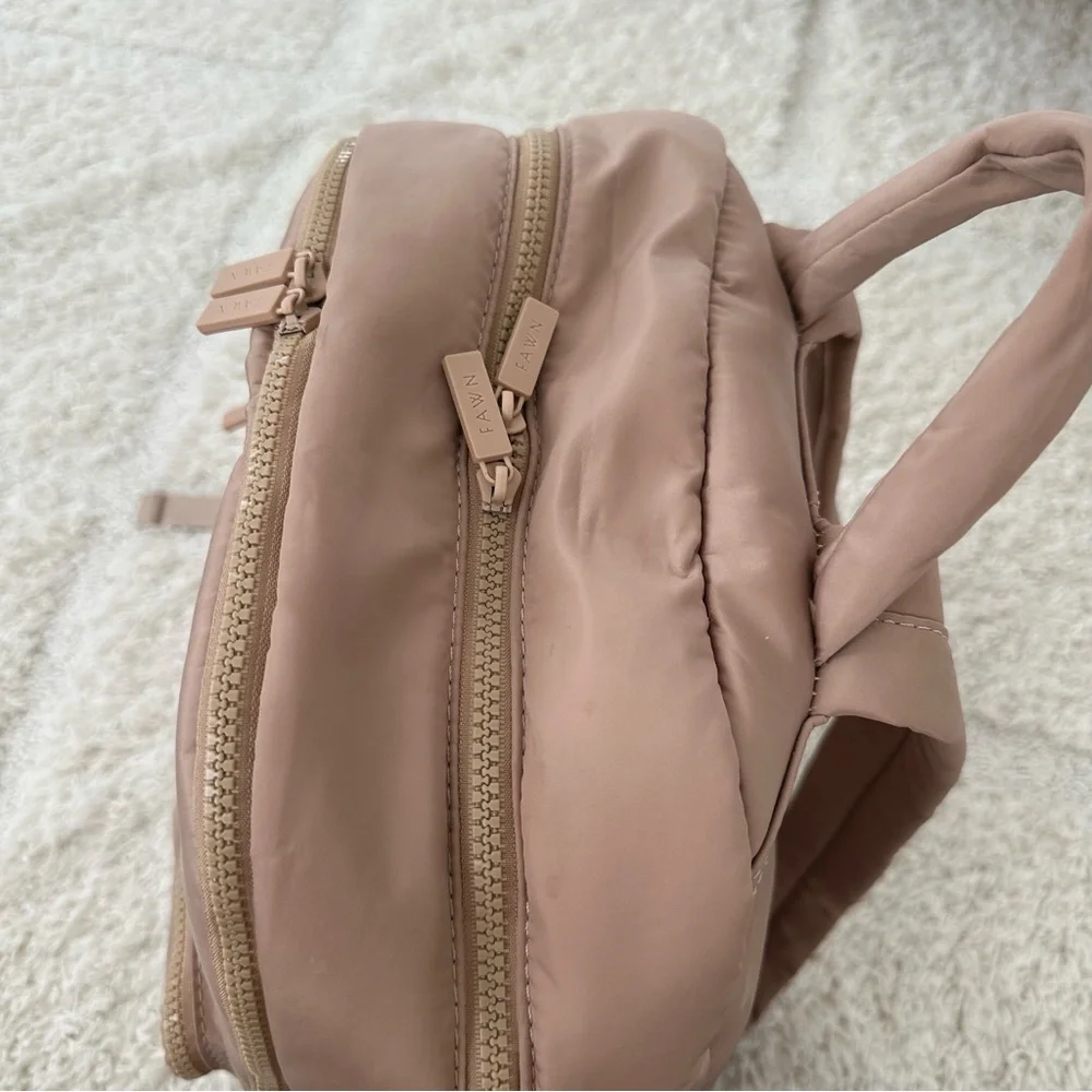 The Nylon Diaper Pack in Beige by Fawn Design - Beige